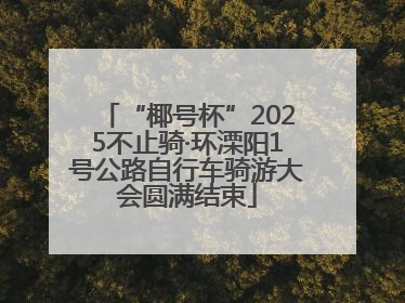 “椰号杯”2025不止骑·环溧阳1号公路自行车骑游大会圆满结束